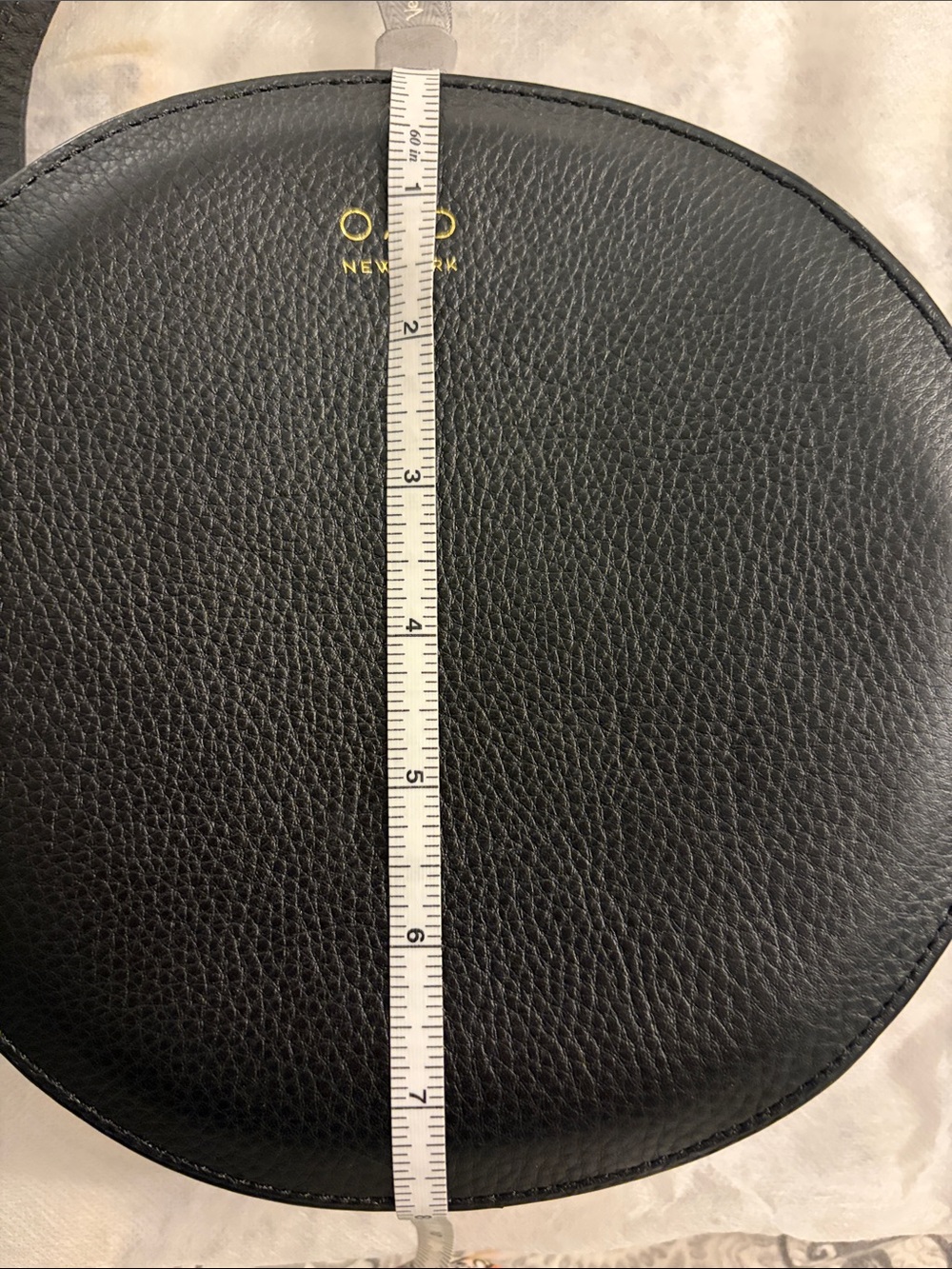 OAD New York Black Pebbled Round Crossbody Bag - Picture 13 of 14
